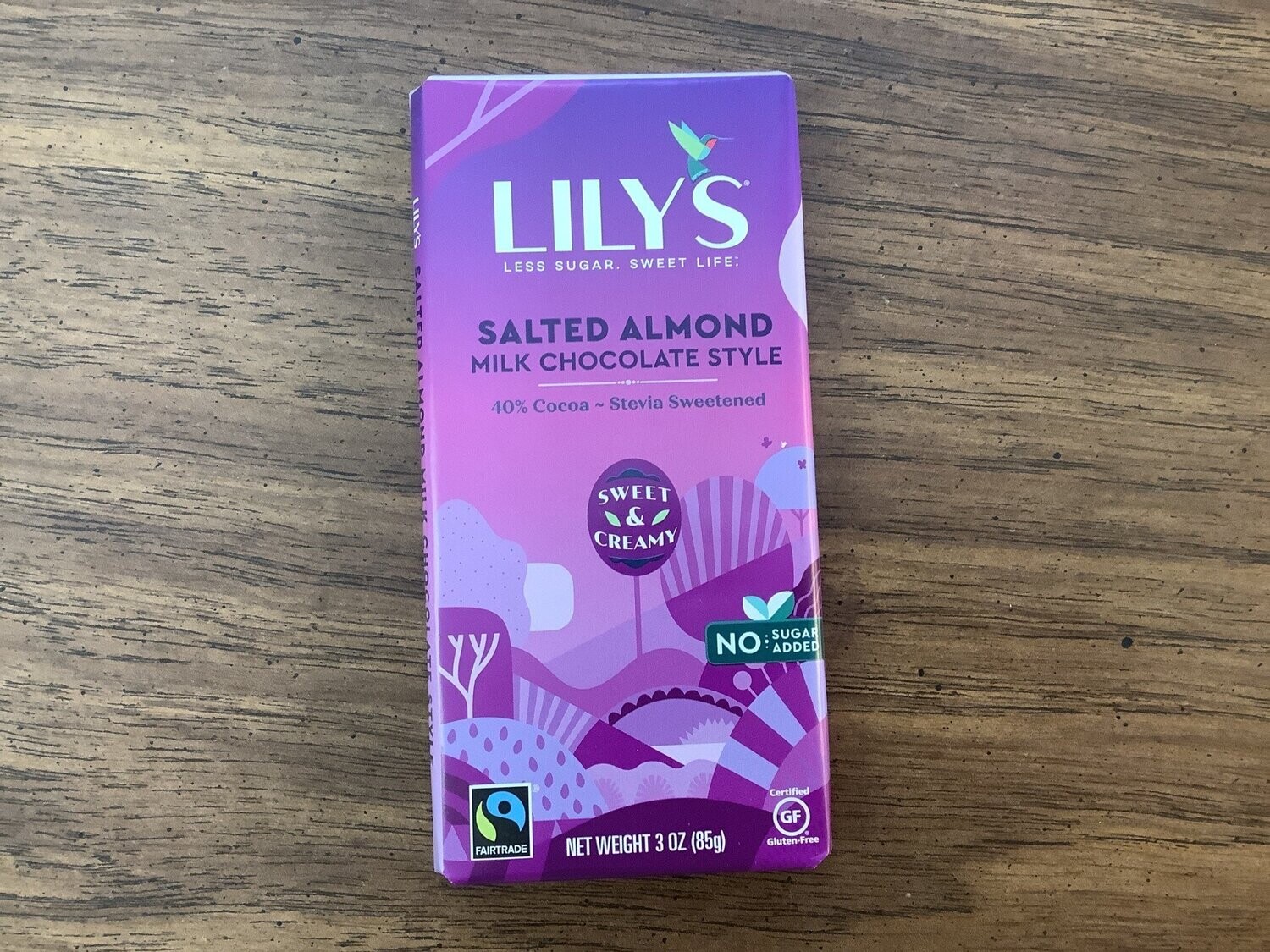 LILYS MILK CHOCOLATE BAR &amp; SALTED ALMOND 3 OZ