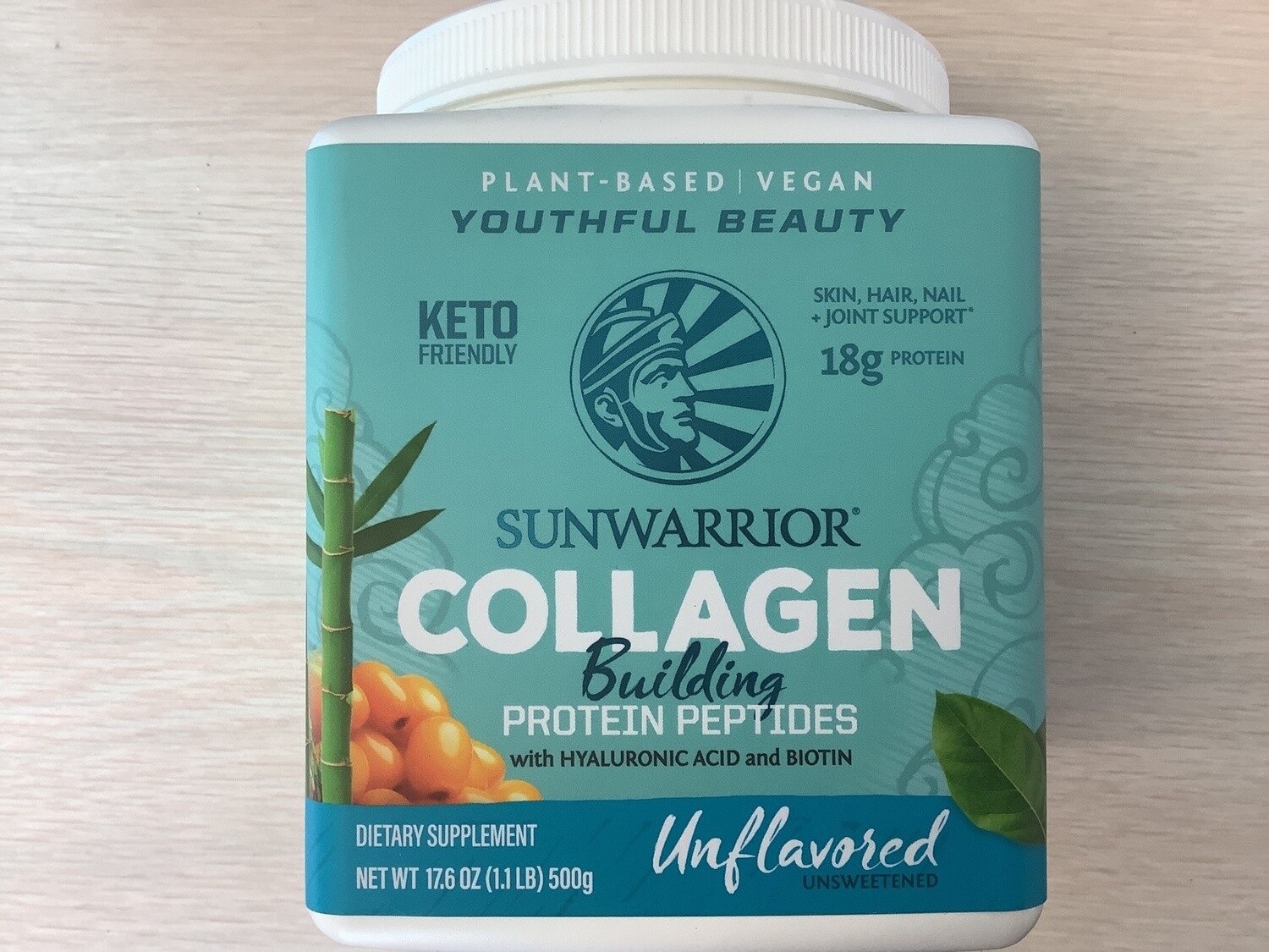 SUNWARRIOR COLLAGEN BUILDING PROTEIN PEPTIDES UNFLAVORED 500G