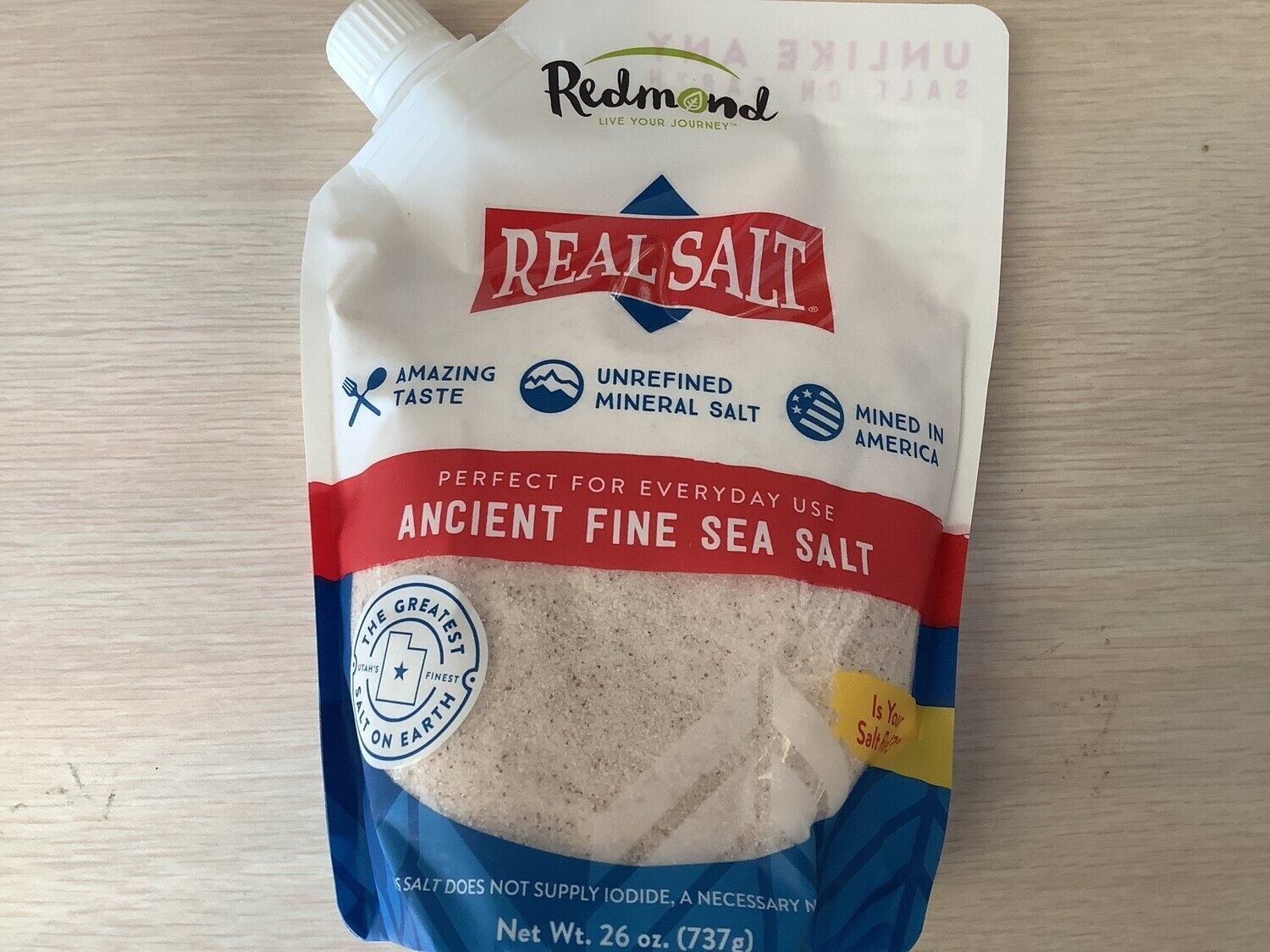 REDMOND REAL SALT ANCIENT FINE SEA SALT 26 OZ REFILL BAG