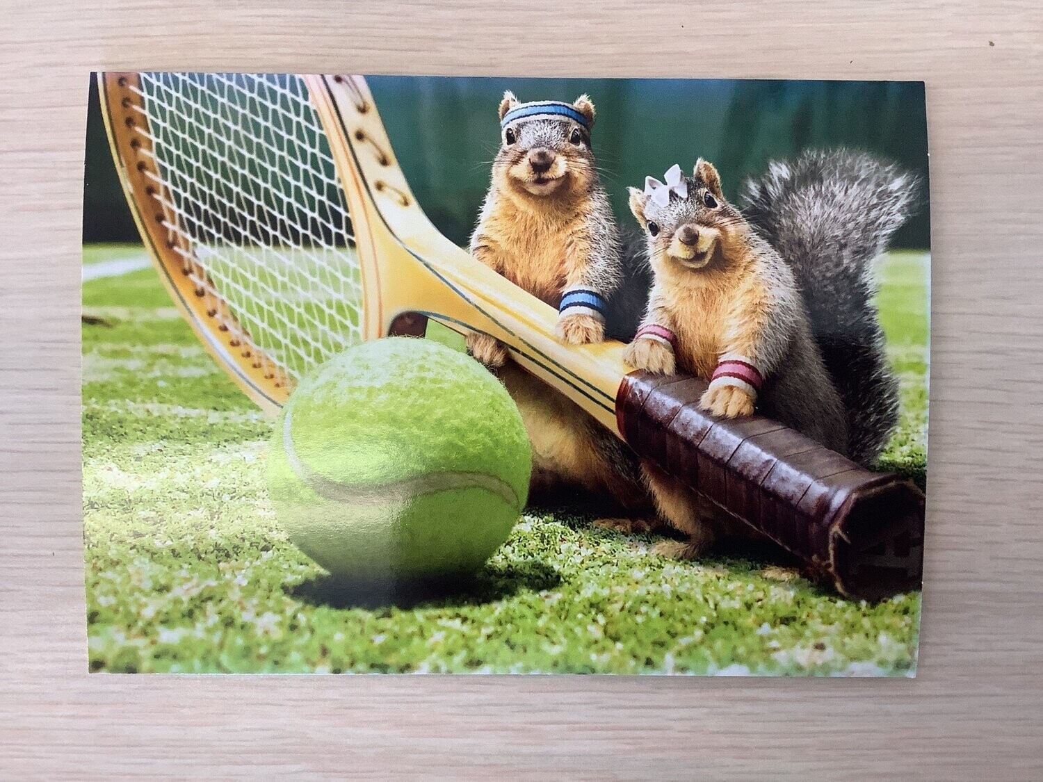 AVANTI Squirrels Playing Tennis Birthday card