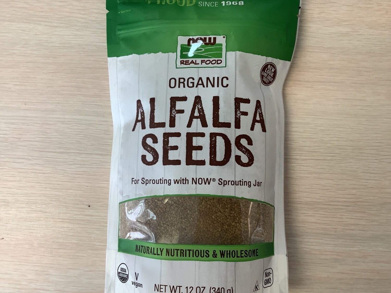 NOW ALFALFA SEEDS SPROUT ORGANIC 12 OZ