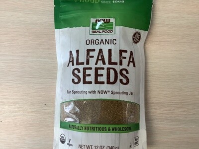 NOW ALFALFA SEEDS SPROUT ORGANIC 12 OZ