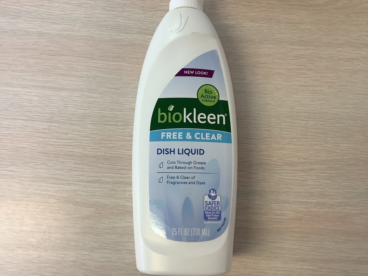 BIOKLEEN LIQIUD DISH FREE &amp; CLEAR 25 OZ