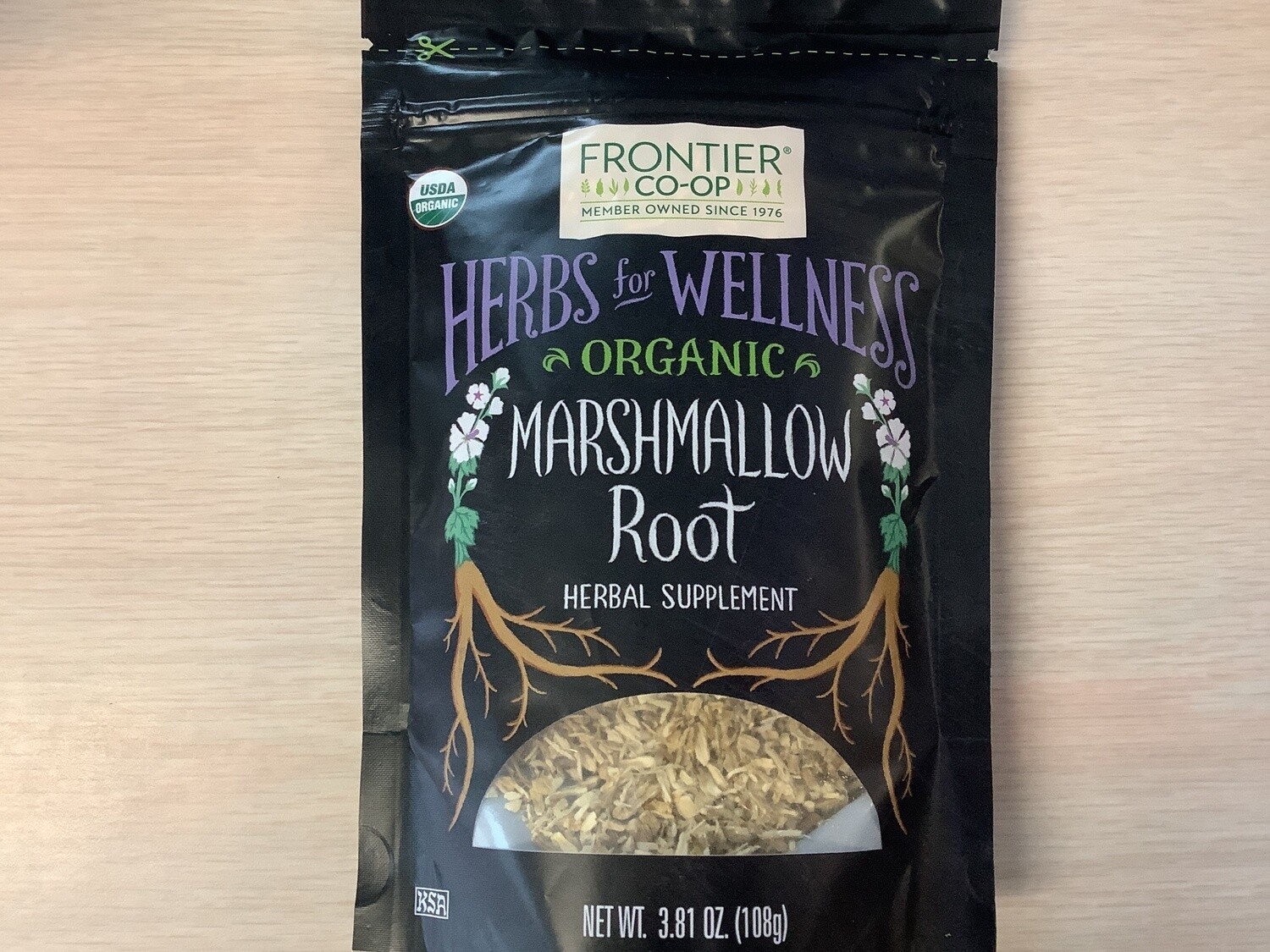 FRONTIER CO-OP MARSHMALLOW ROOT ORGANIC HERBS FOR WELLNESS 3.81 OZ