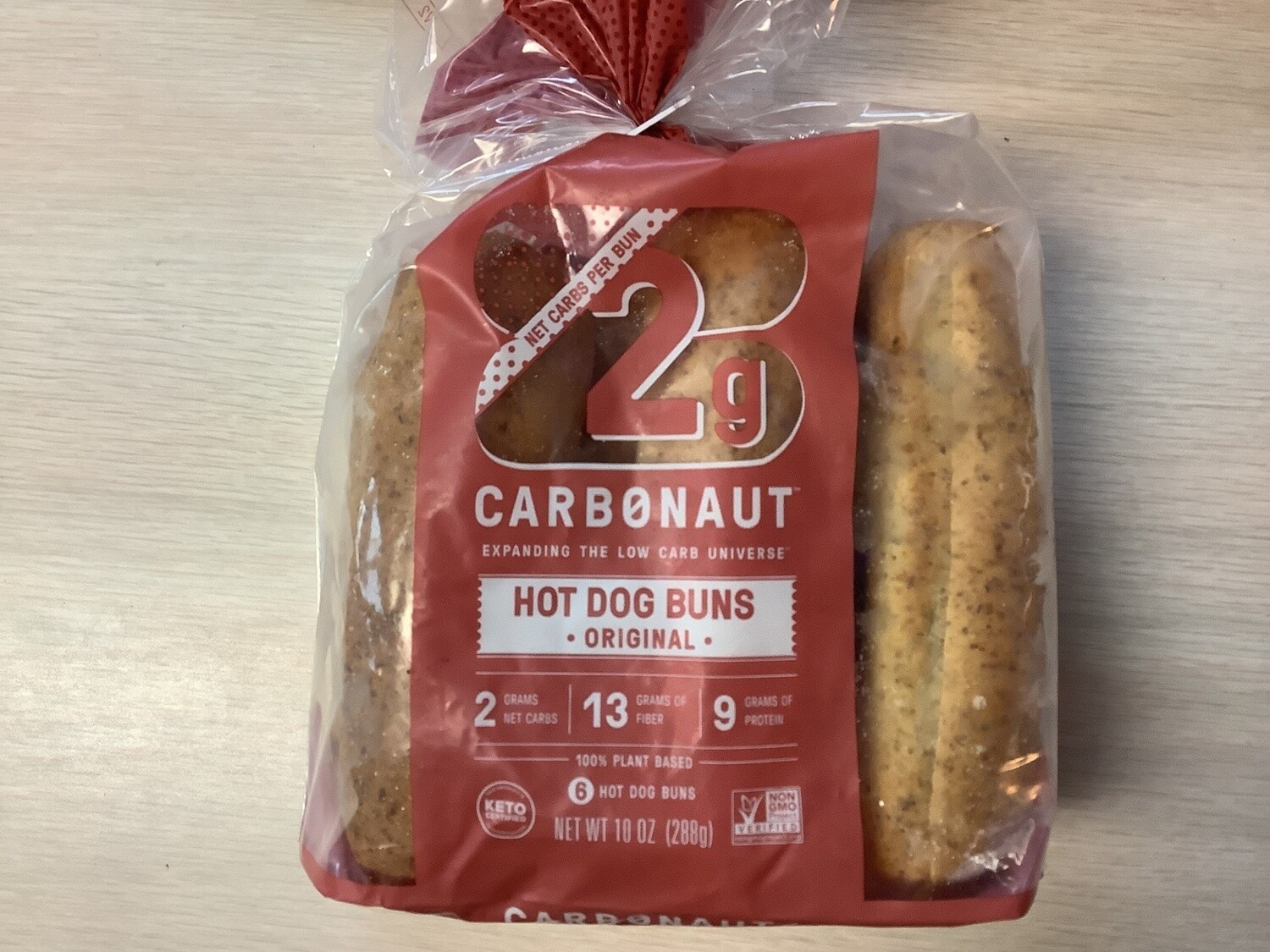 CARBONAUT HOT DOG BUNS 6 PC 10 OZ