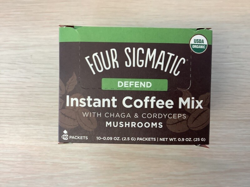 FOUR SIGMATIC PROTECT MUSHROOM COFFEE MIX WITH CHAGA &amp; CORDYCEPS 10 PACKETS