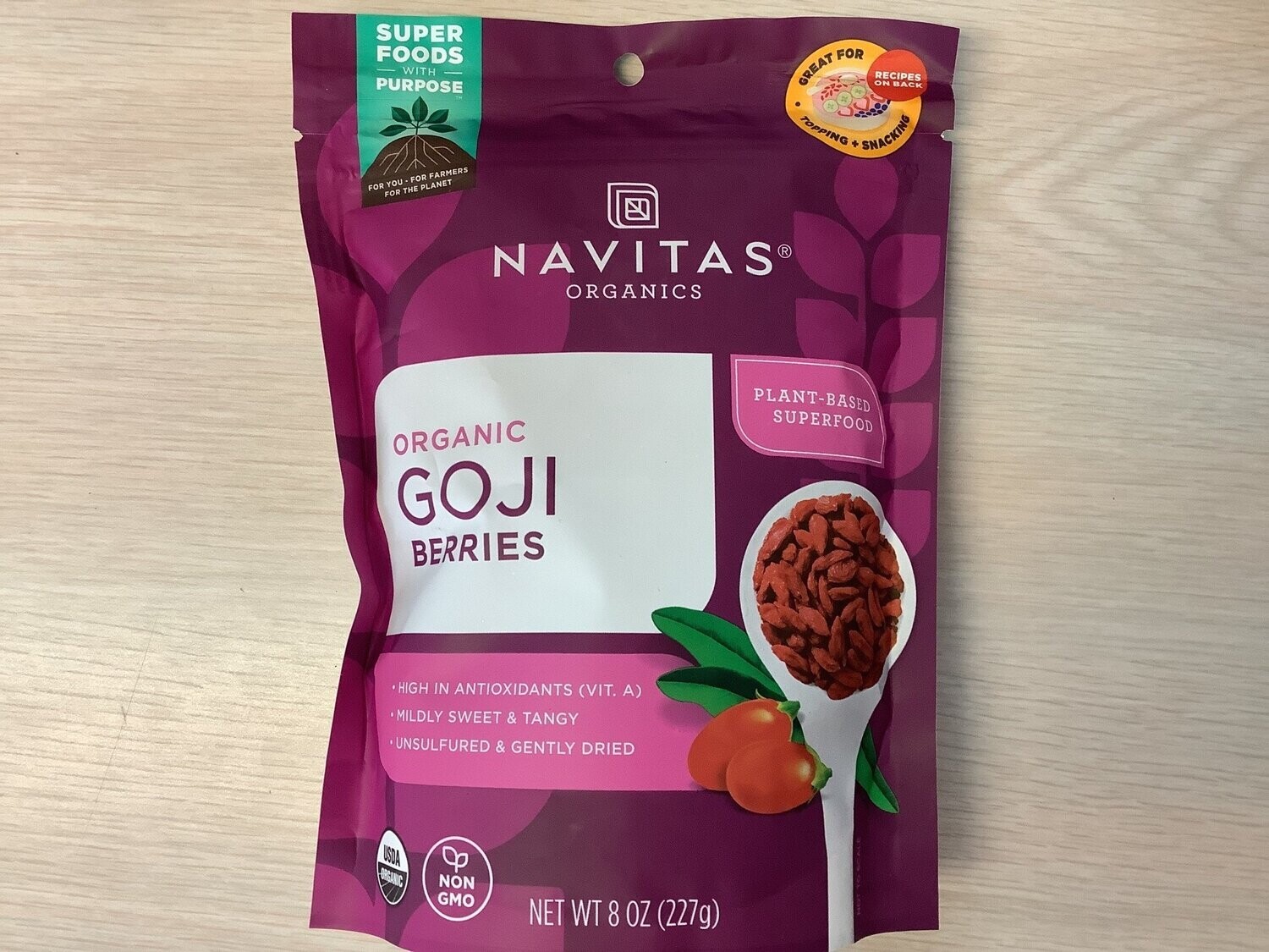 NAVITAS GOJI BERRY ORGANIC 8 OZ