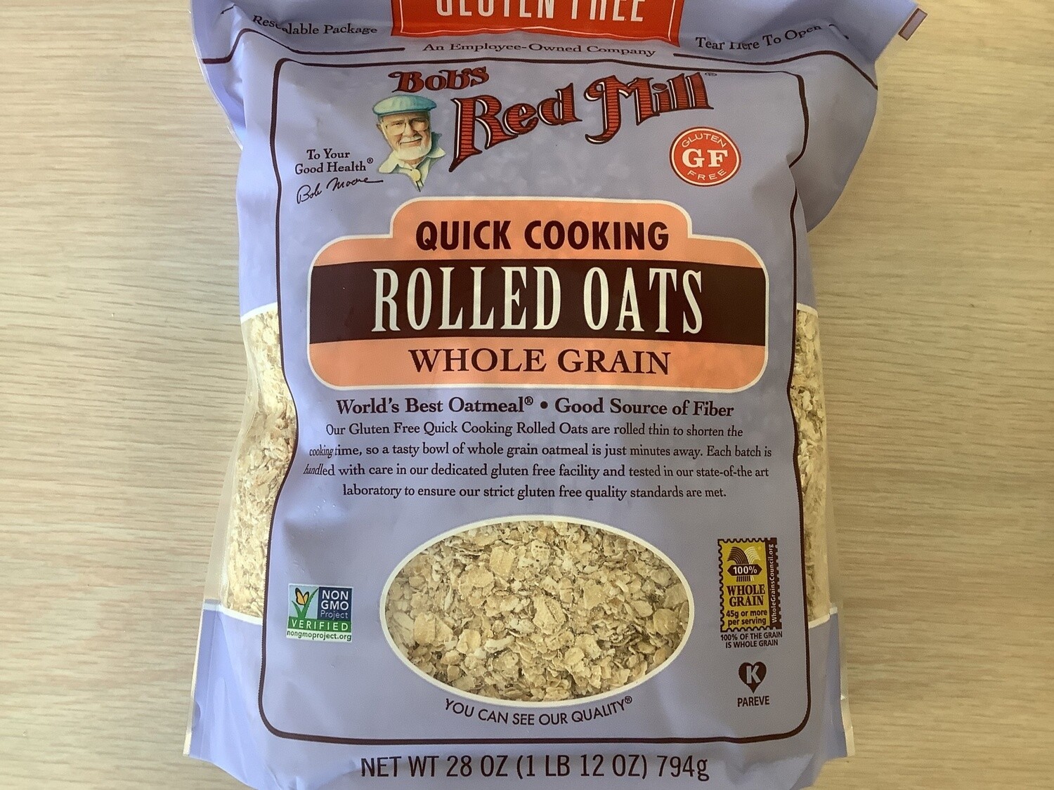 BOBS RED MILL OATS ROLLED GLUTEN FREE QUICK COOK 28 OZ single