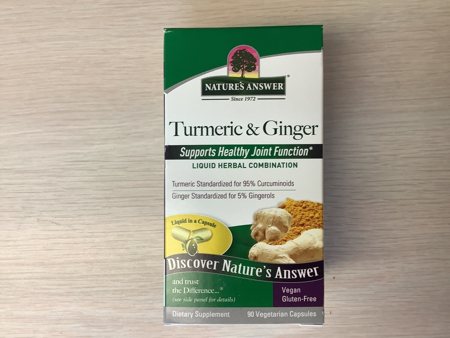 NATURES ANSWER TURMERIC &amp; GINGER 90 VC