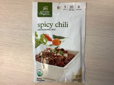 SIMPLY ORGANIC SPICY CHILI MIX ORGANIC 1.2 OZ