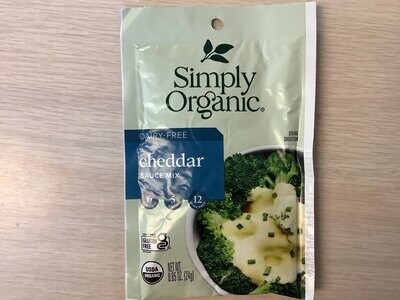 SIMPLY ORGANIC DAIRY-FREE CHEDDAR SAUCE PACKET .85 OZ