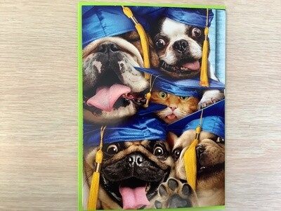 AVANTI DOG AND CAT GRADS IN PHOTO BOOTH GRADUATION CARD