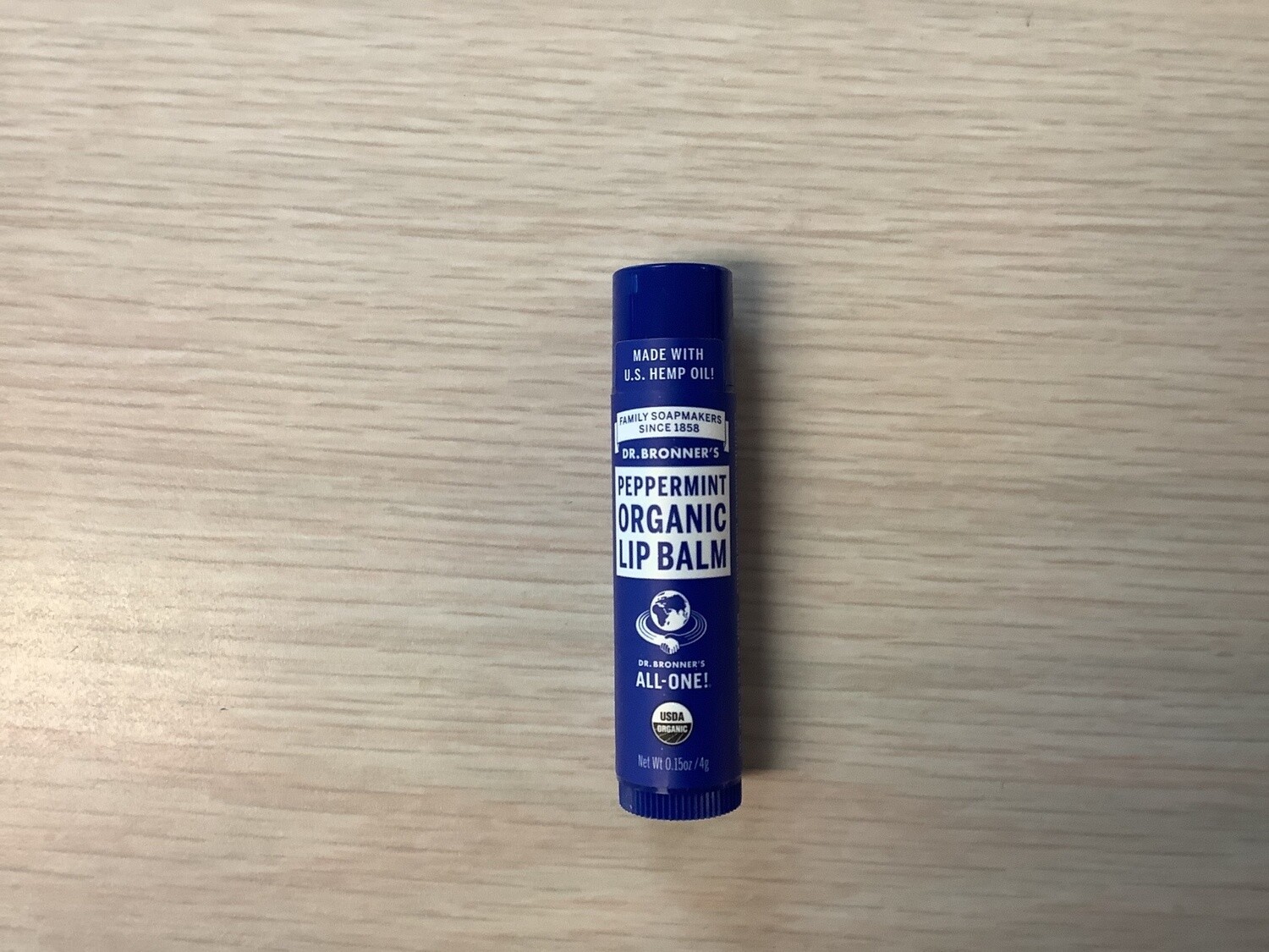 DR BRONNERS LIP BALM PEPPERMINT 0.15 OZ