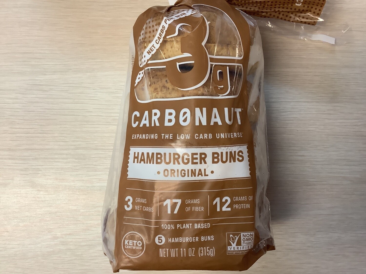 CARBONAUT LOW CARB HAMBURGER BUNS  5 PC 11 OZ