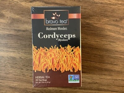 BRAVO TEA CORDYCEPS MUSHROOM WONDERS TEA NONGMO 20 BAGS