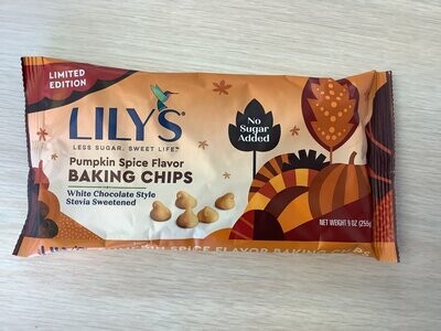 LILYS BAKING CHIPS PUMPKIN SPICE 9 OZ