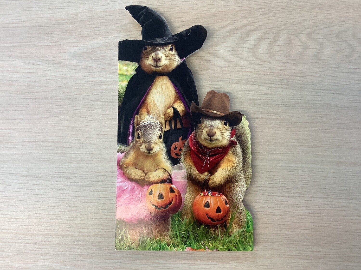 AVANTI SQUIRREL TRICK OR TREATERS HALLOWEEN BIG CARD