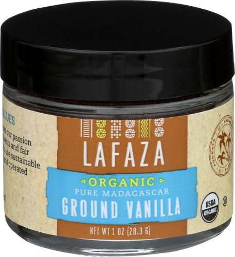 LAFAZA GROUND VANILLA PURE MADAGASCAR BOURBON ORGANIC 1 OZ