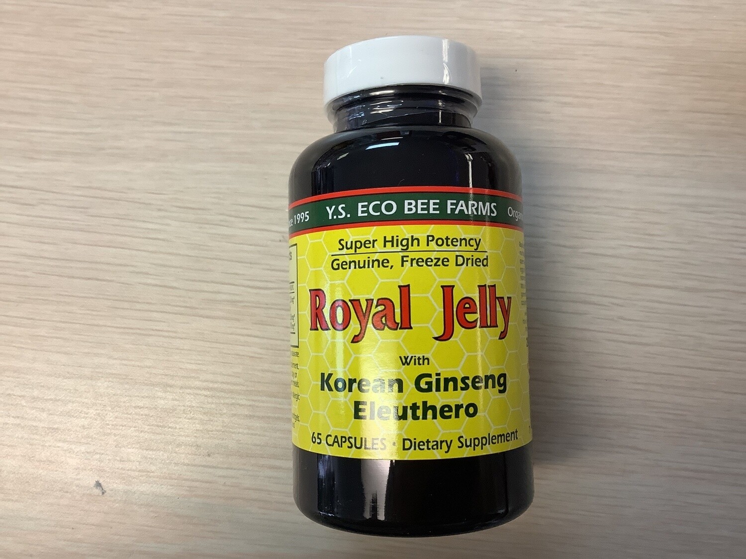YS ECO BEE FARMS Royal Jelly and Ginseng Capsules 65 caps