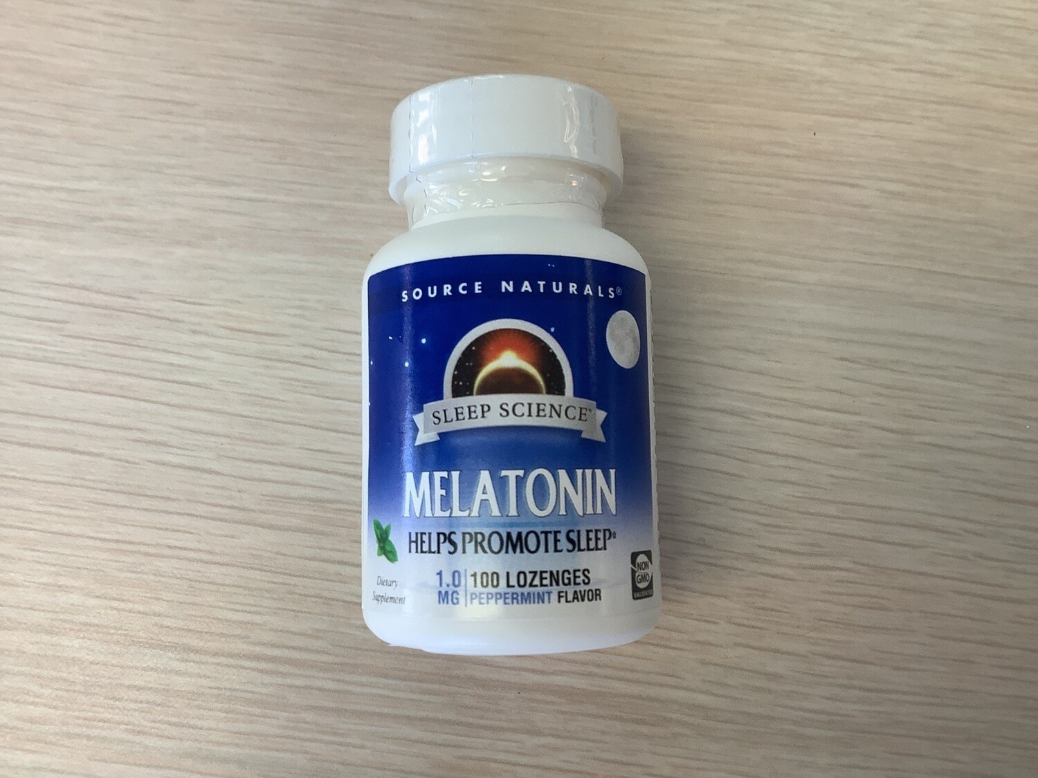 SOURCE NATURALS Sleep Science Melatonin 1 mg Peppermint 100 lozenge