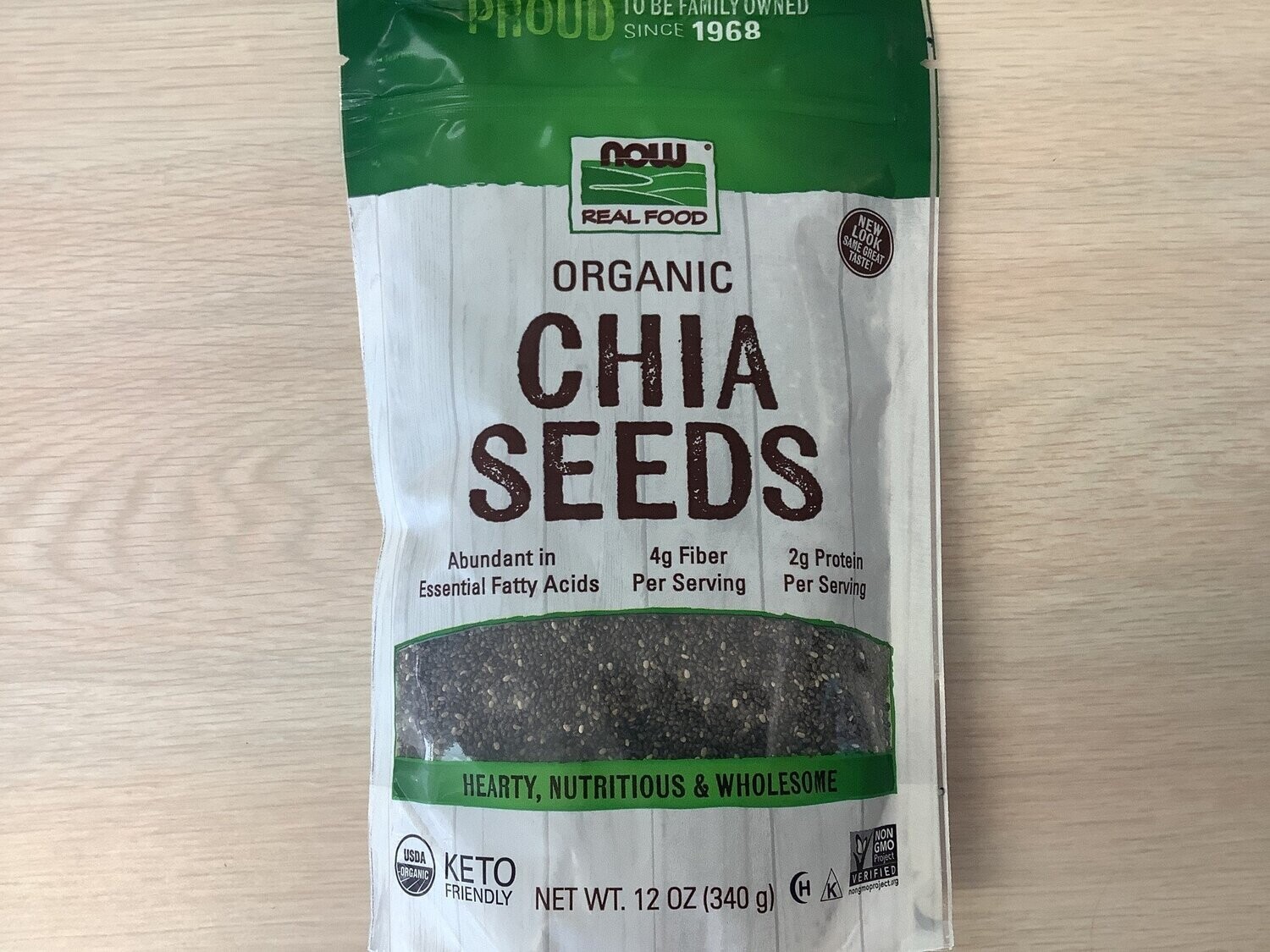 NOW BLACK CHIA SEEDS ORG 12 OZ