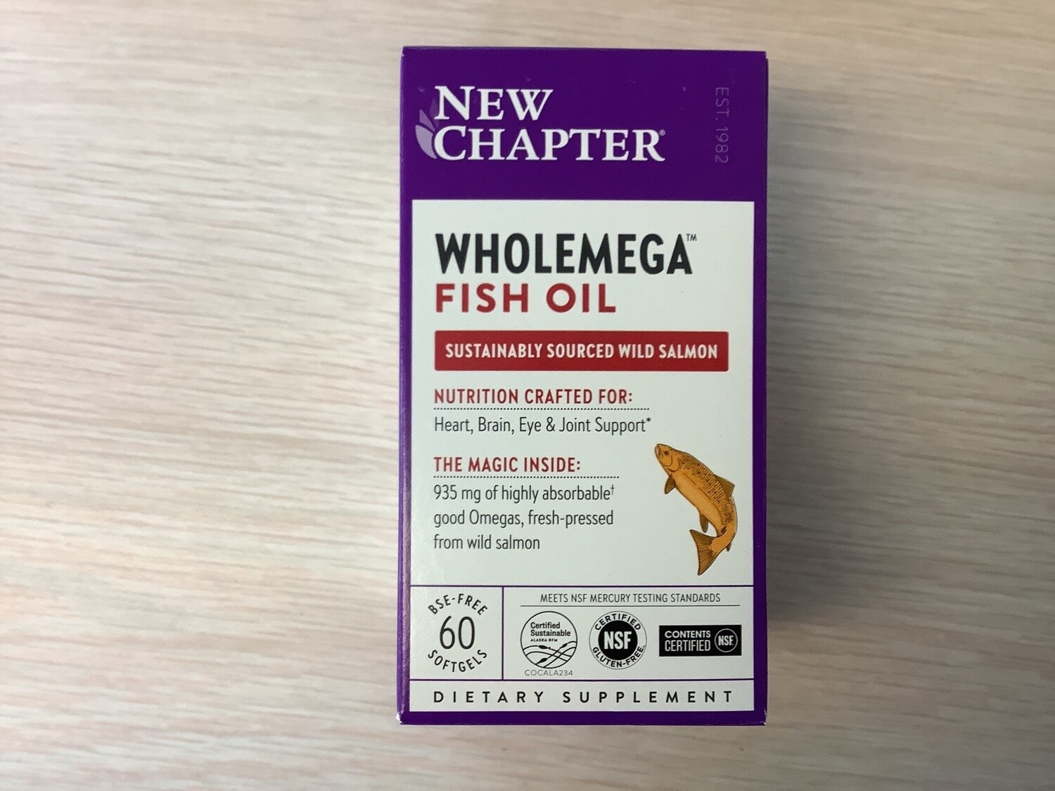 NEW CHAPTER Wholemega Whole Fish Oil 60 sgels