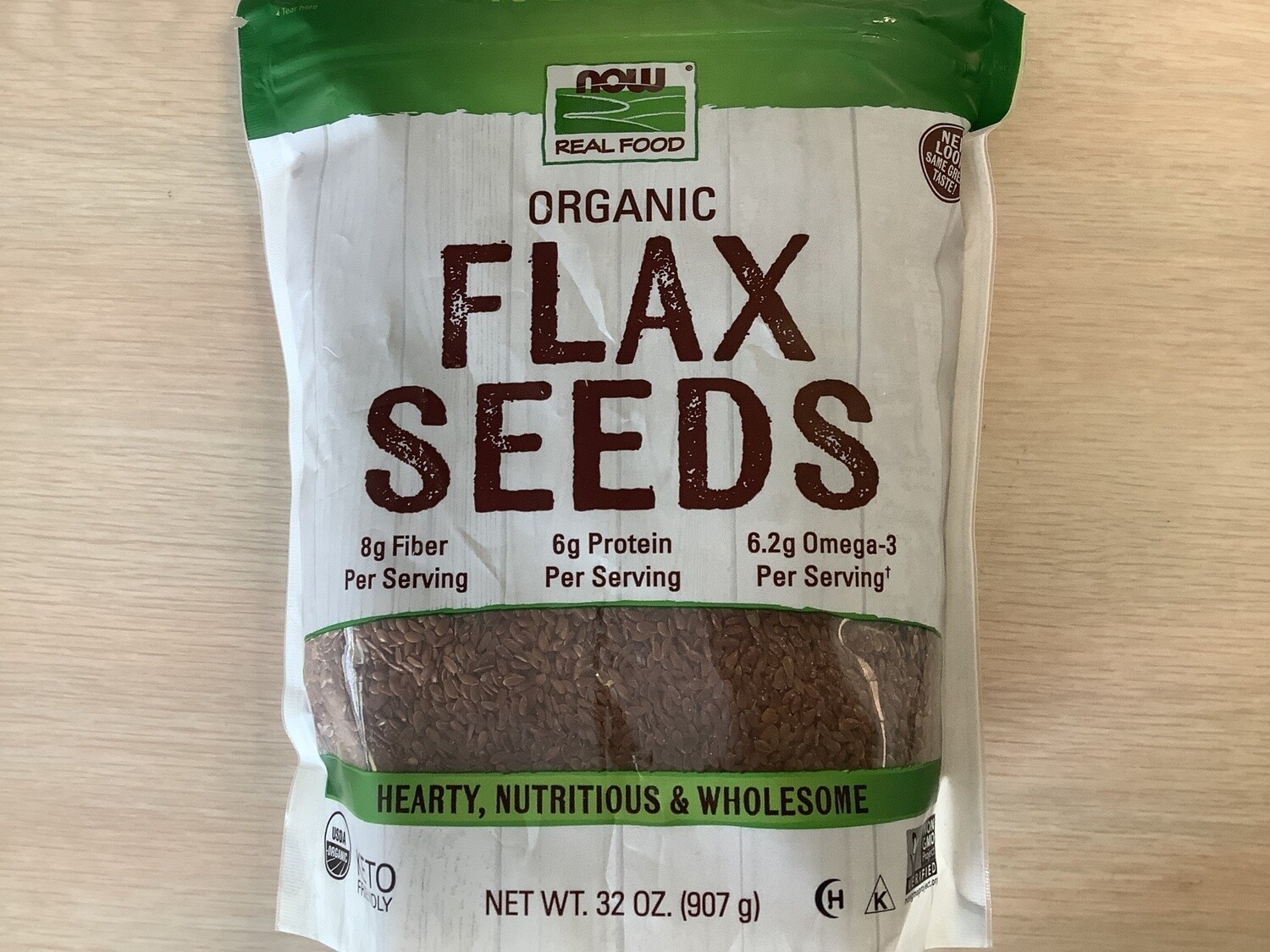 NOW FLAX SEEDS ORGANIC 2 LB