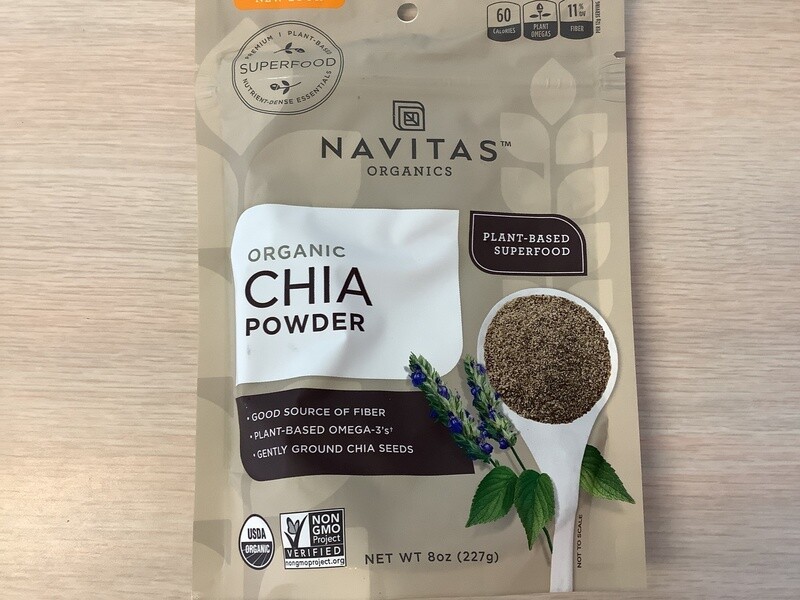 NAVITAS  ORGANICS Ground Chia Seed Powder 8oz