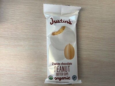 JUSTINS WHITE CHOCOLATE PEANUT BUTTER CUPS ORGANIC 1.4 OZ