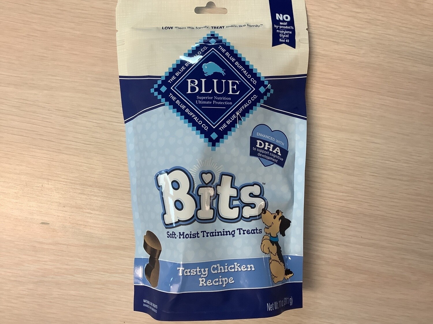 BLUE BUFFALO BLUE BITS TREATS TASTY CHICKEN RECIPE 11 OZ