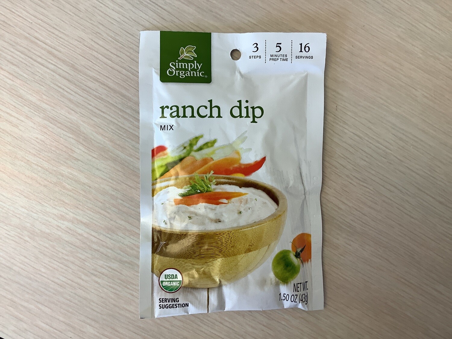 SIMPLY ORGANIC RANCH DIP MIX ORGANIC 1.5 OZ