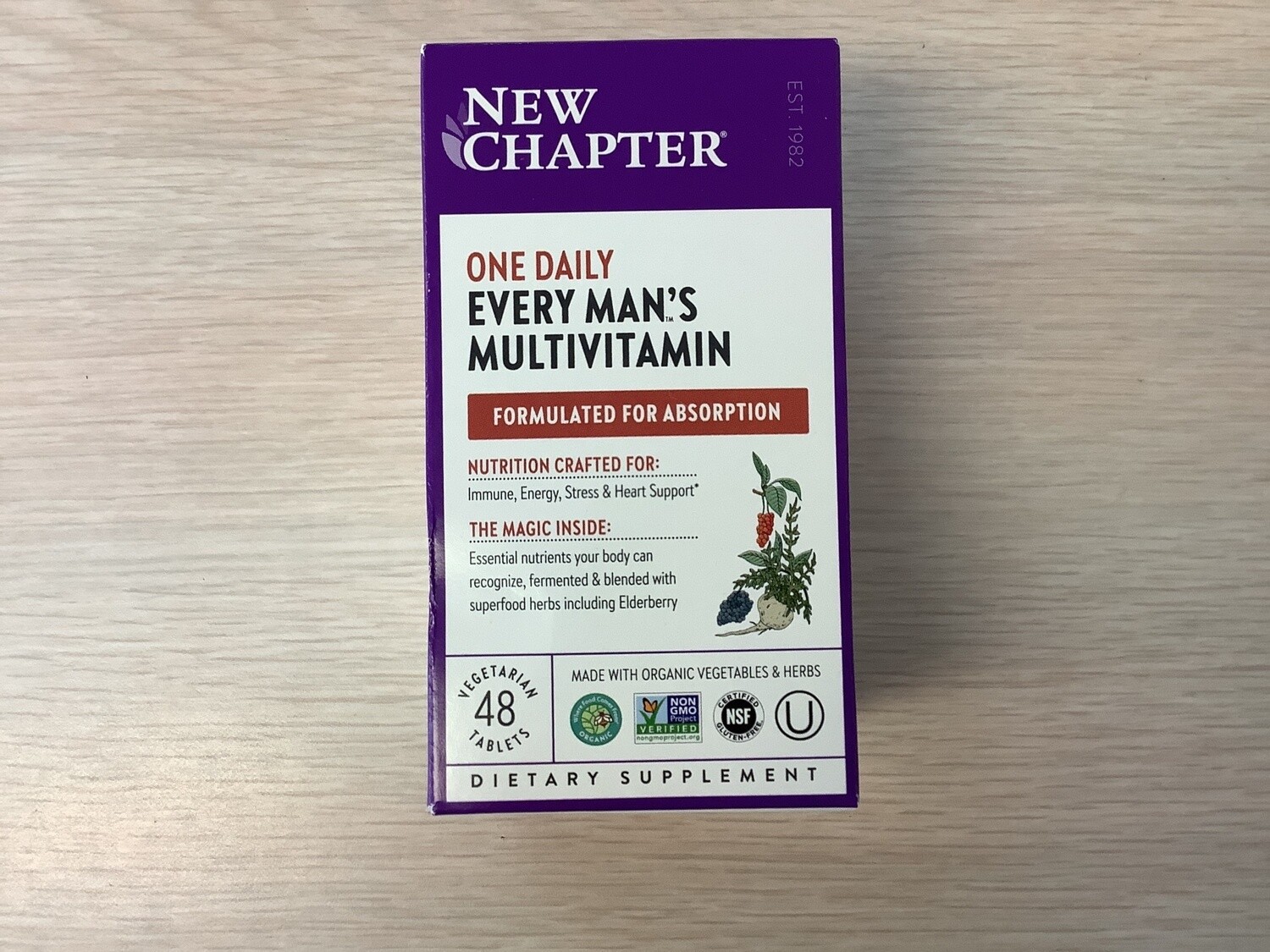 NEW CHAPTER Every Mans One Daily Mens Multivitamin 48 veg tab