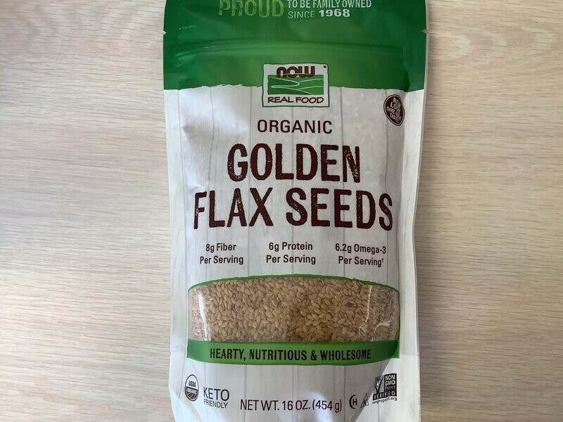 NOW GOLDEN FLAX SEEDS ORG 1 LB