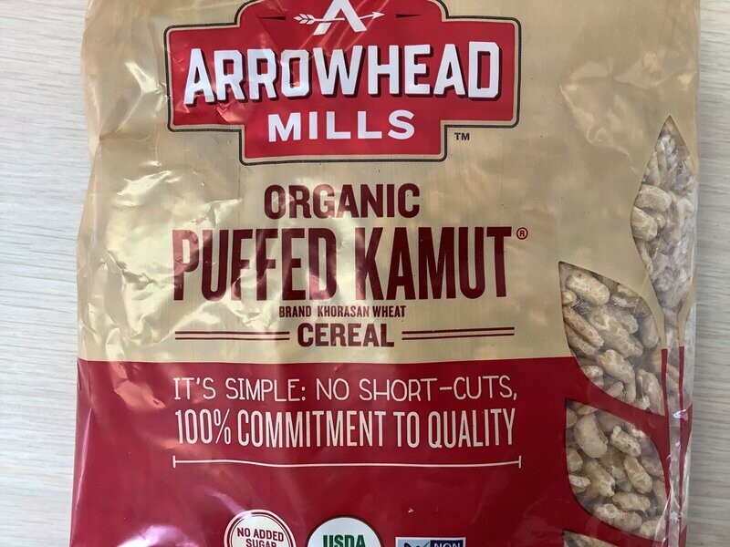 ARROWHEAD MILLS CEREAL PUFF KAMUT NO SALT ORGANIC 6 OZ