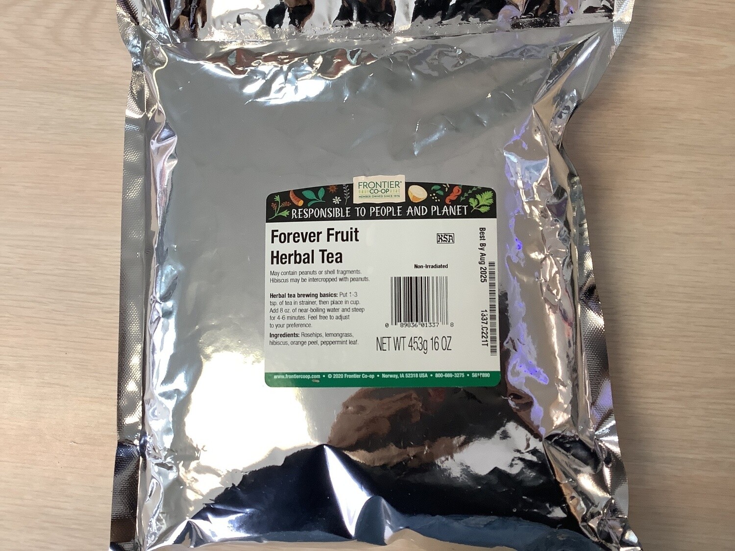 FRONTIER CO-OP Forever Fruit Tea Blend 1 LB