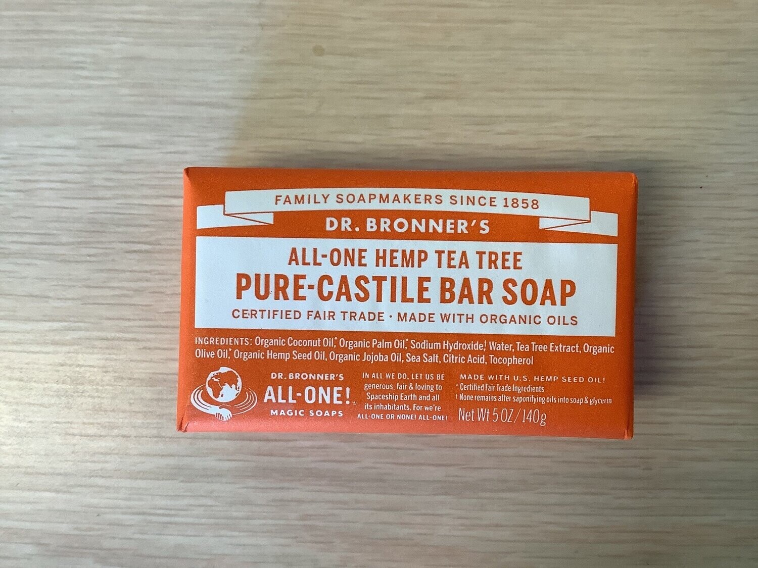 DR BRONNERS SOAP BAR TEA TREE 5 OZ