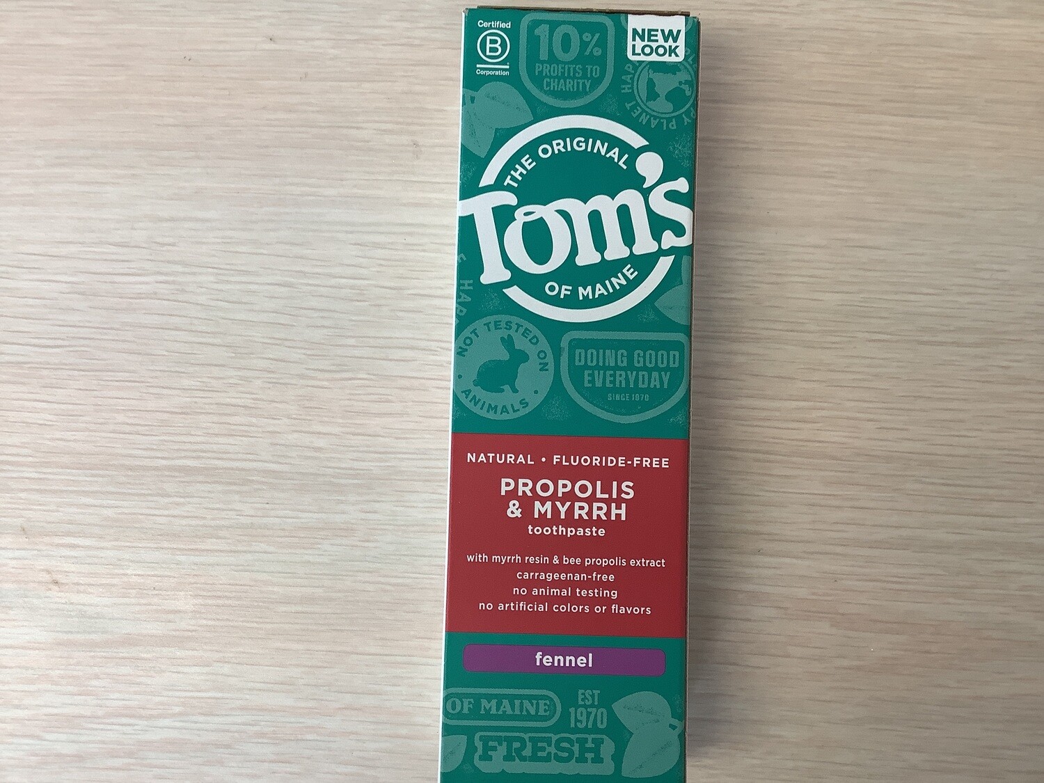 TOMS OF MAINE TOOTHPASTE FENNEL PROPOLIS &amp; MYRRH 5.5 OZ