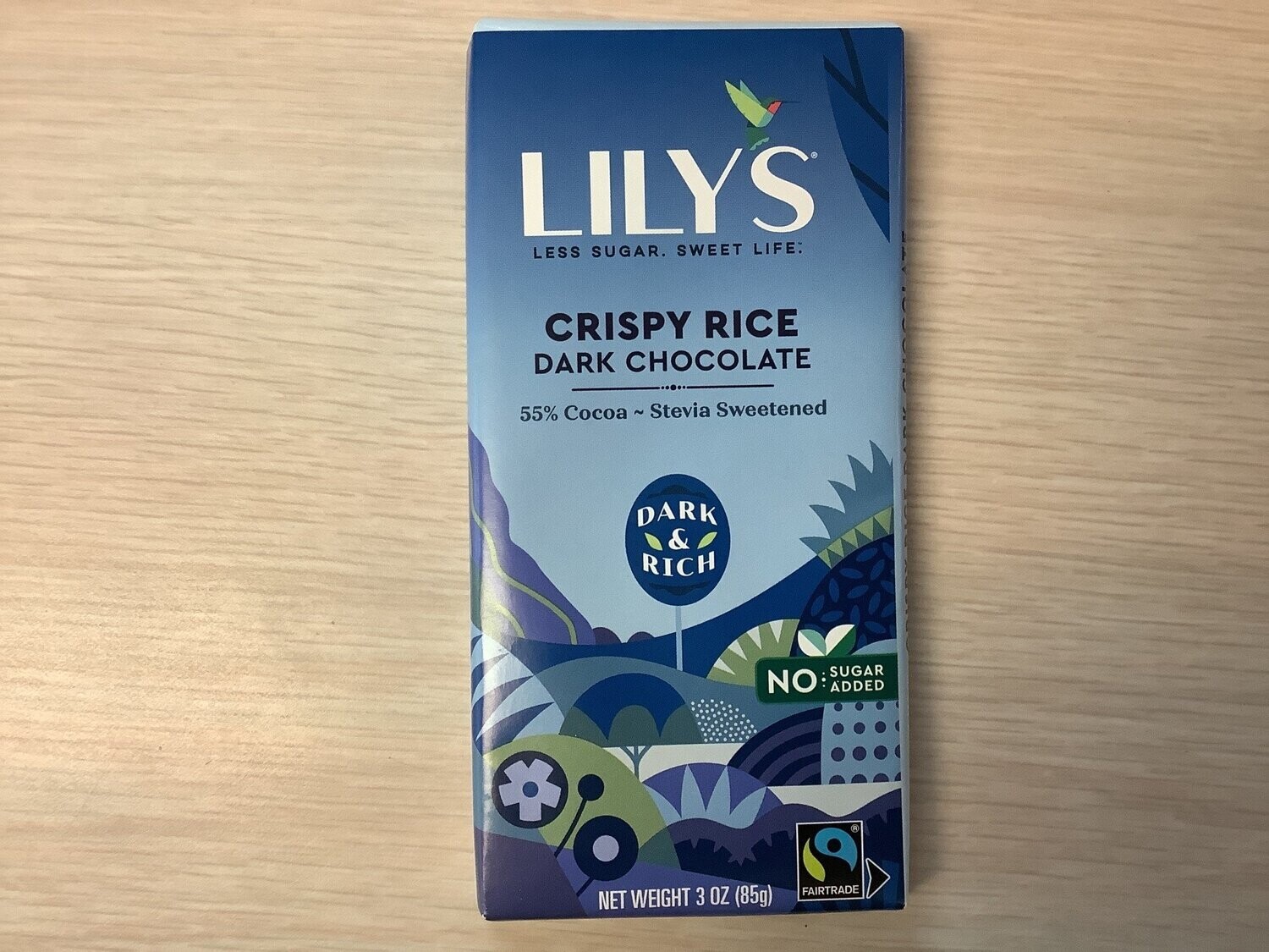 LILYS BAR DARK CHOCOLATE CRISPY RICE 3 OZ