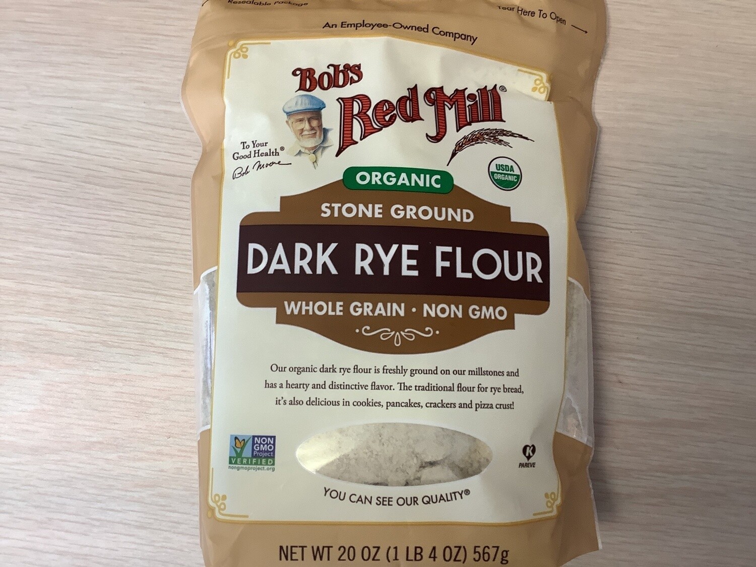 BOBS RED MILL FLOUR RYE DARK ORGANIC 20 OZ
