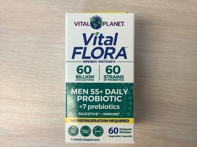 VITAL PLANET VITAL FLORA MENS 55+ DAILY PROBIOTIC 60 ct SHELF STABLE