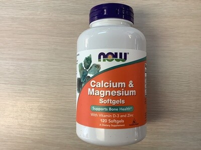 NOW CALCIUM MAGNESIUM + D SOFTGELS  120 SGELS