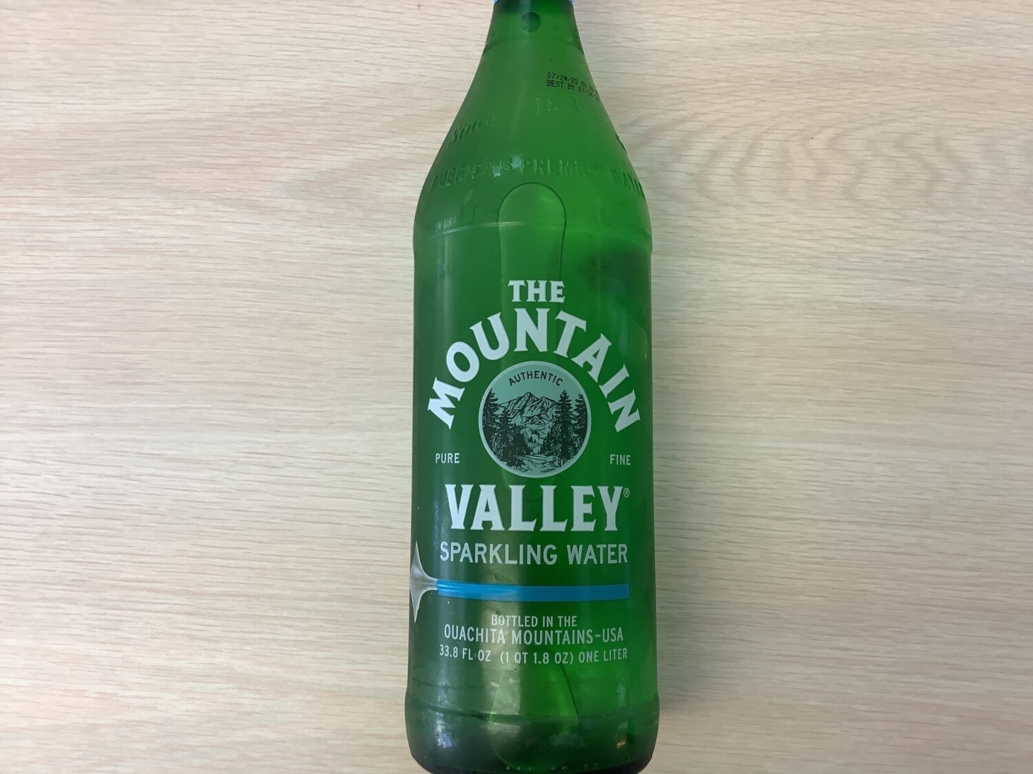 MOUNTAIN VALLEY SPARKLING WATER GLASS BOTTLE 1 LT