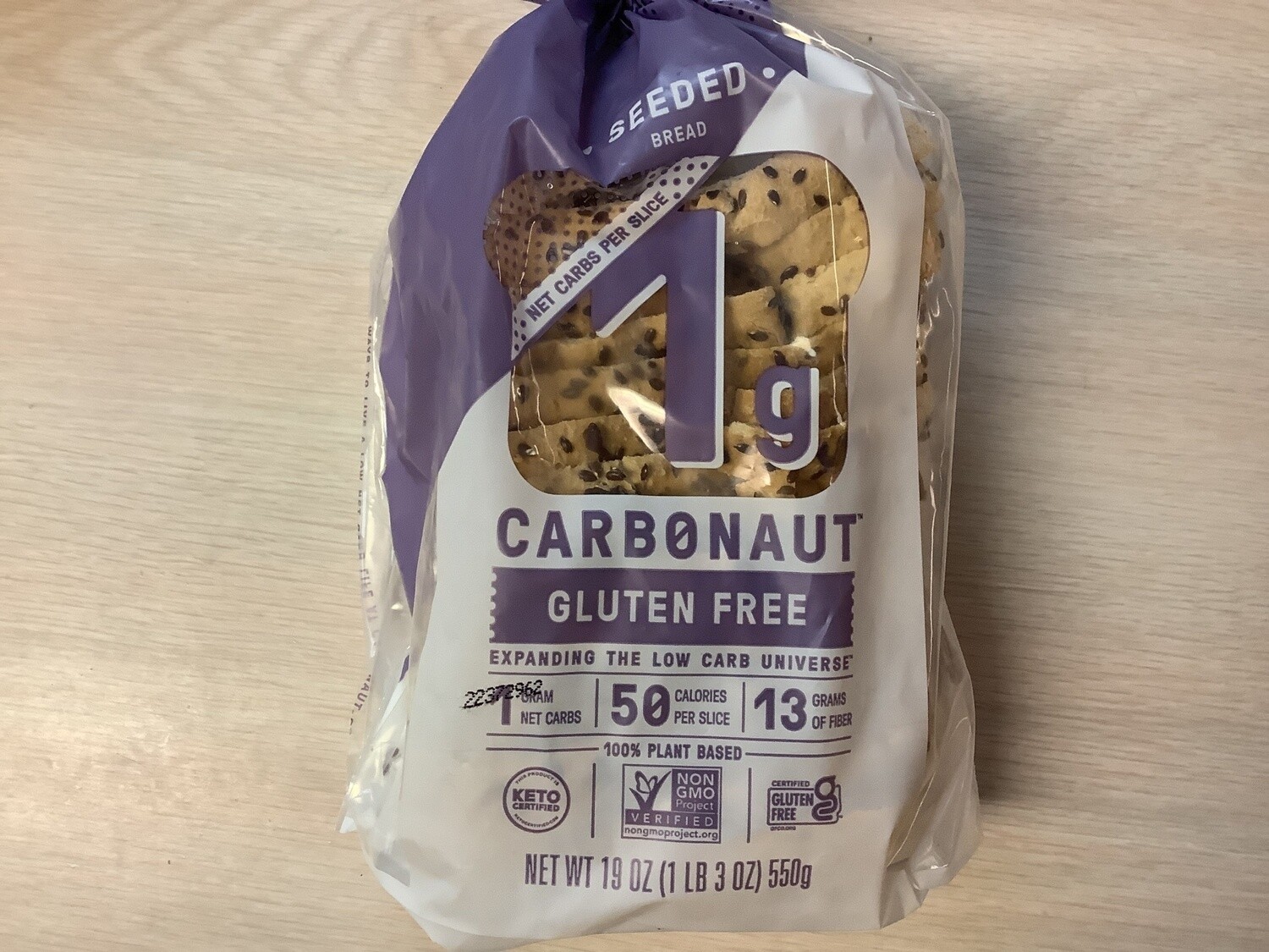CARBONAUT GLUTEN FREE SEEDED BREAD 19 OZ