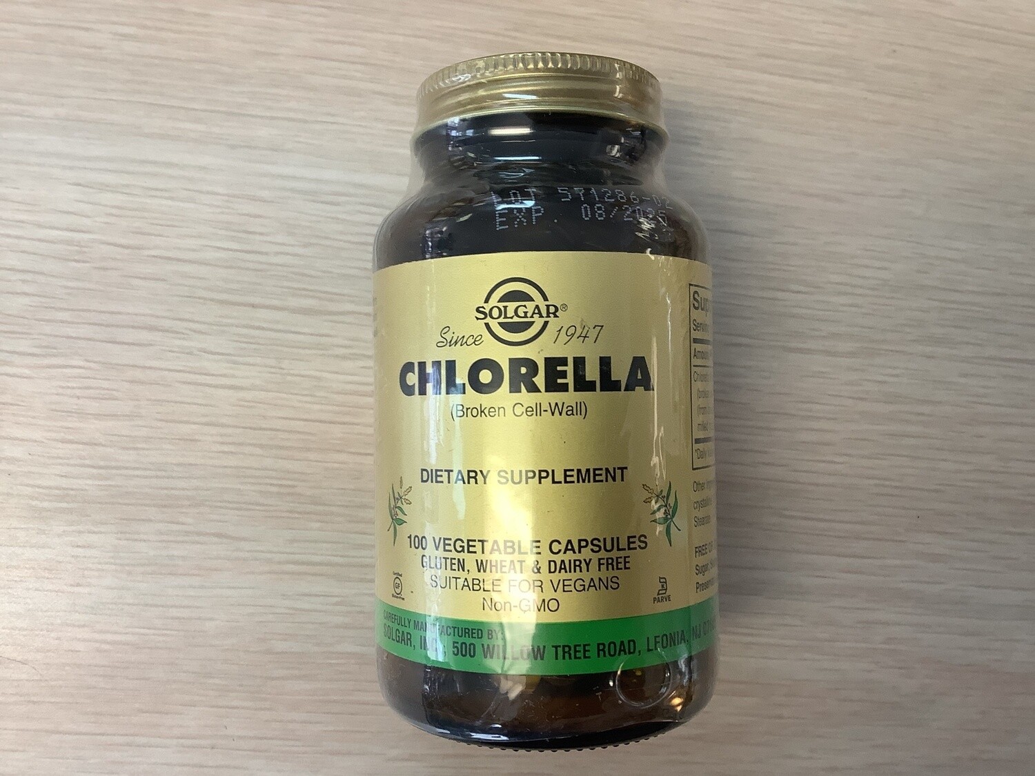 SOLGAR Chlorella Vegetable Capsules 100