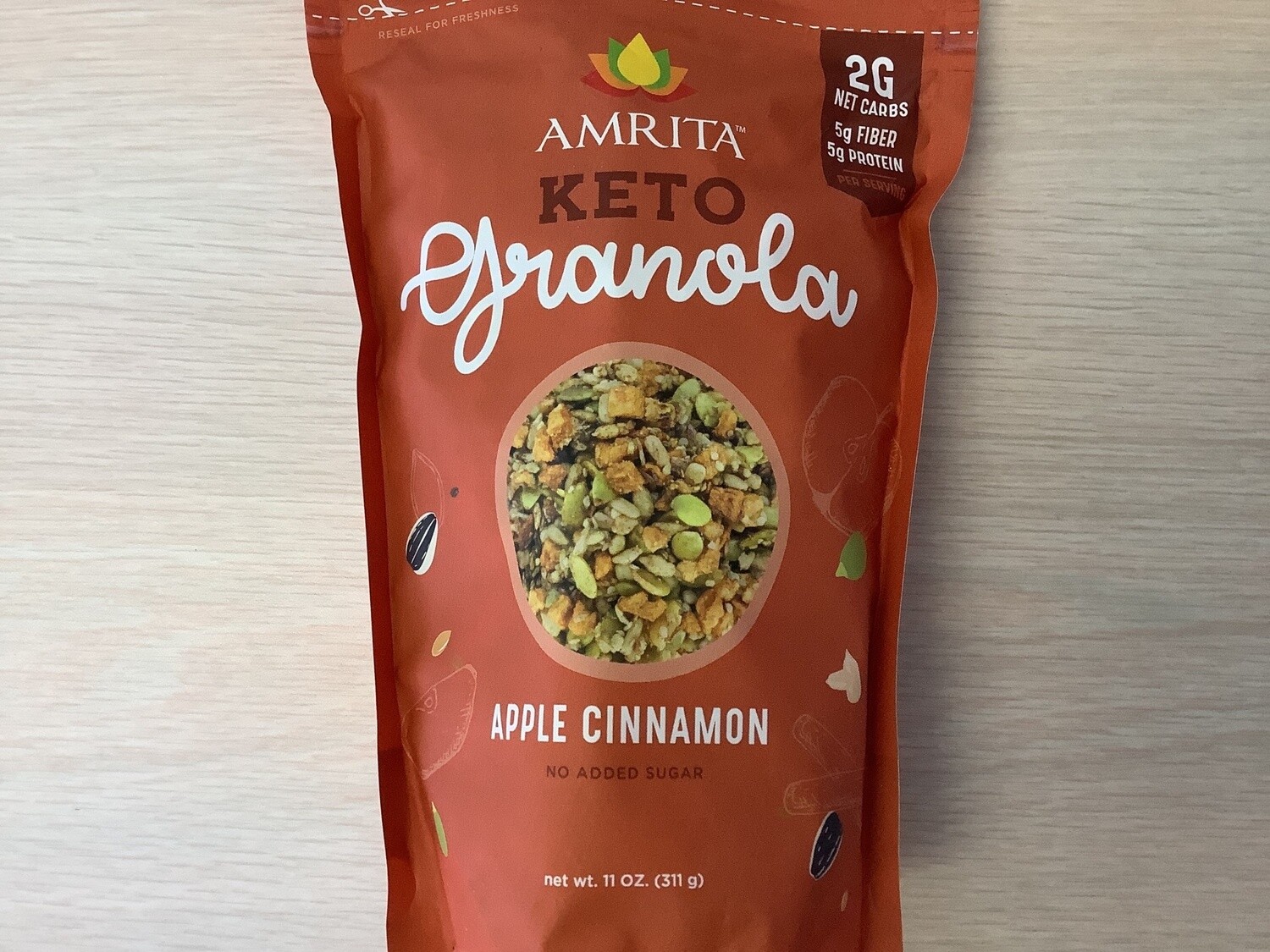 AMRITA KETO GRANOLA APPLE CINNAMON 11 Oz