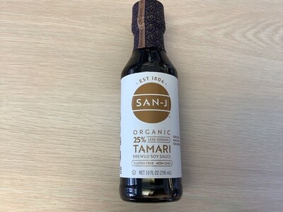 SAN-J TAMARI BREWED SOY SAUCE ORG GLUTEN FREE WF REDUCED SODIUM 10 OZ