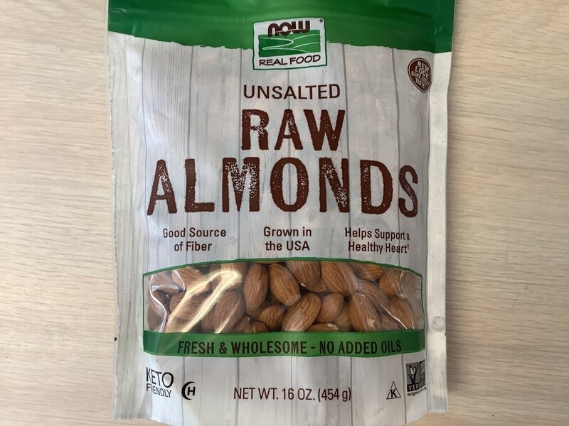 NOW ALMONDS RAW 1 LB