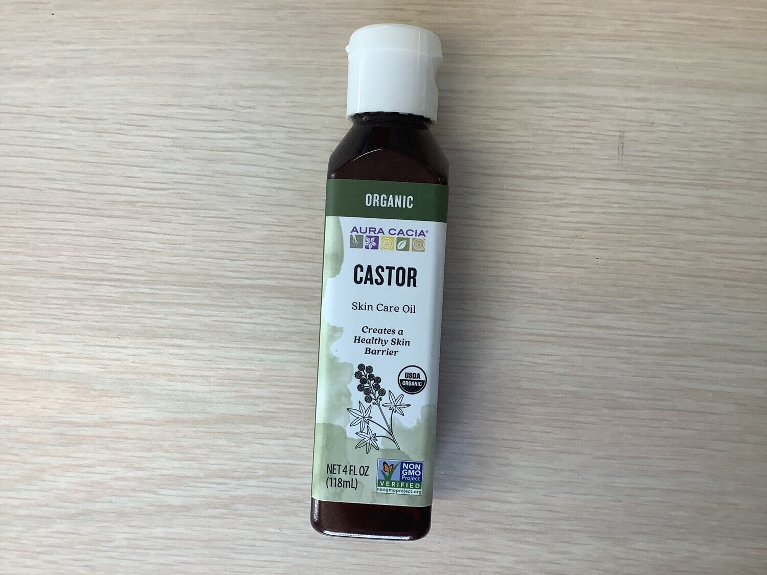 AURA CACIA Castor Oil Organic 4oz