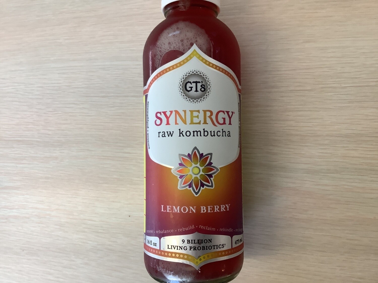 GTS SYNERGY KOMBUCHA LEMON BERRY 16 OZ single