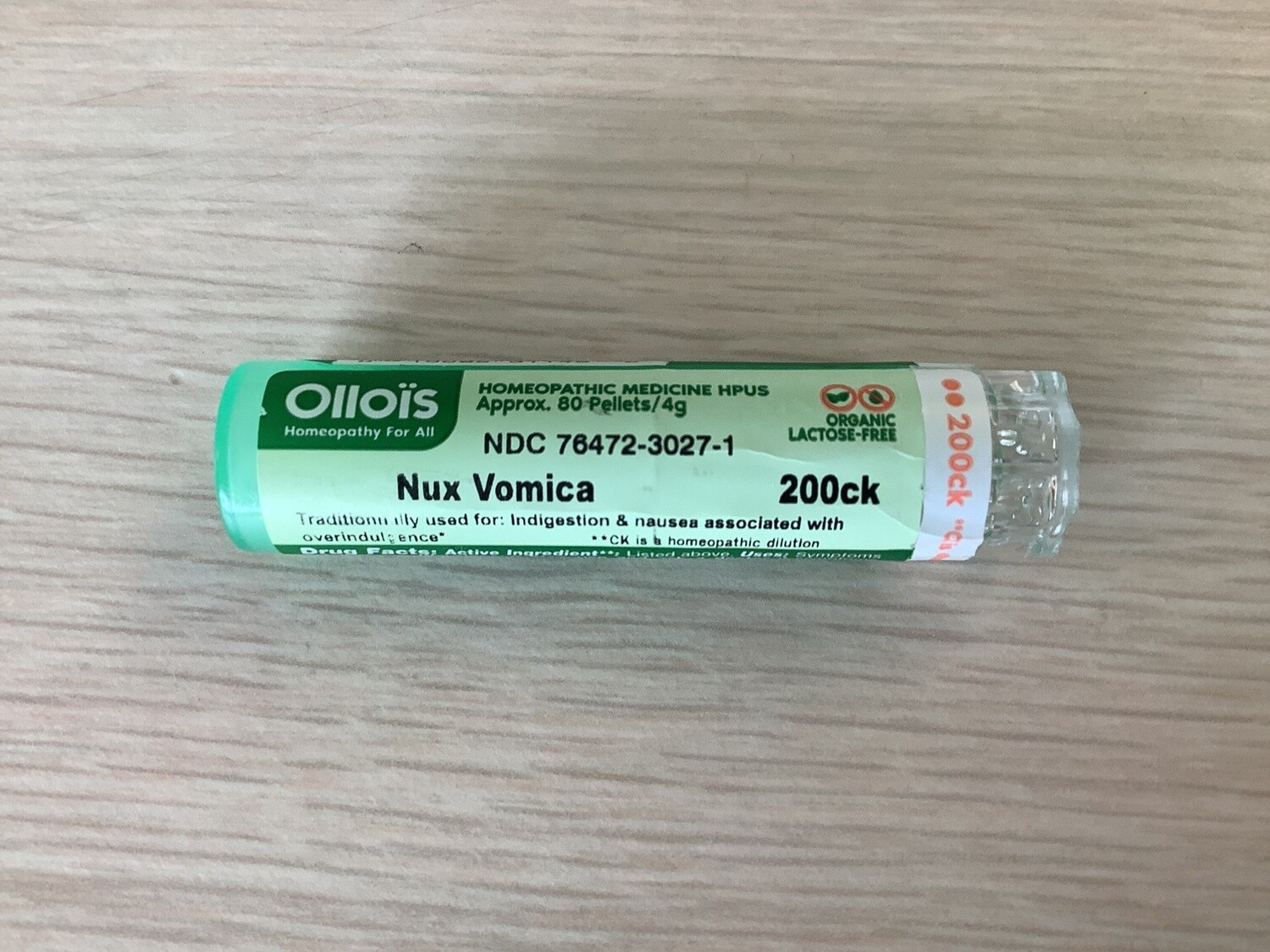 OLLOIS Nux Vomica 200CK Vegan Organic 80 cnt